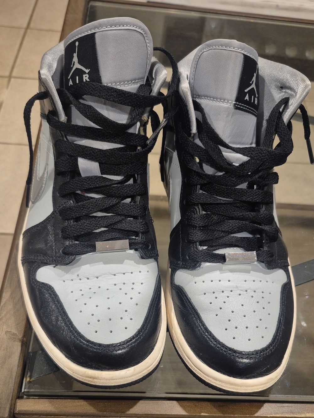 Jordan Women’s High-Top Sneakers — Black & Light Gray